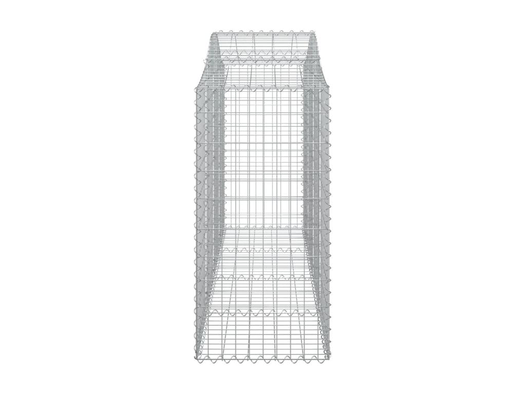 Paniers à gabions arqués 6 pcs 200x50x120-140 Fer galvanisé AESU23090