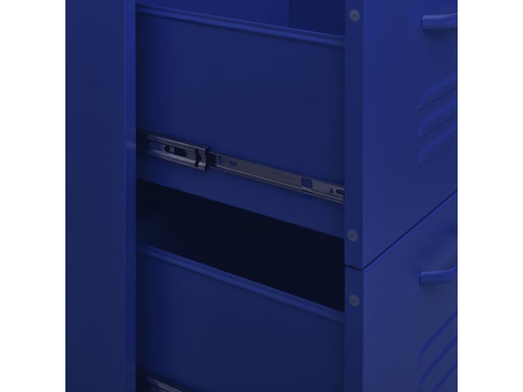 Armoire à tiroirs Bleu marine 80x35x101.5 Acier TNEA59375