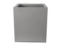 Pot en plastique carré aspect granit 30 cm Gris clair GPMF70948