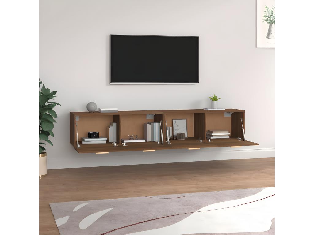 Armoires murales 2 pcs Chêne marron 100x36.5x35 cm YXOU35690